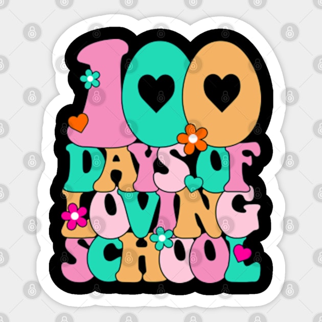 Groovy 100 Days of Loving School Sticker by Atelier Djeka